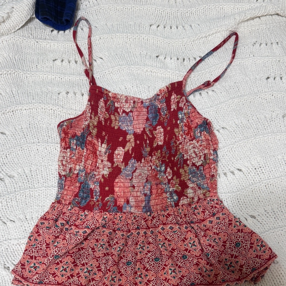 Angie Red Floral Camisole Top